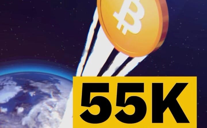 Bitcoin rebounds over 4% to hit $54K, highest price since 2021