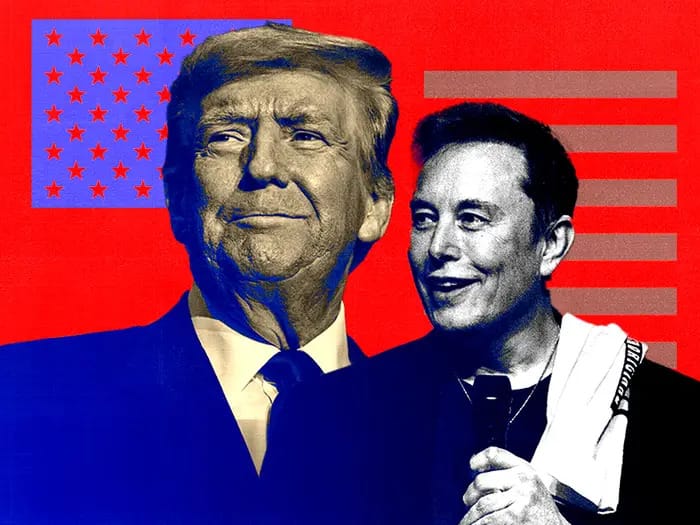 Elon Musk posts photo and DOGE image from Trump endorsement speech