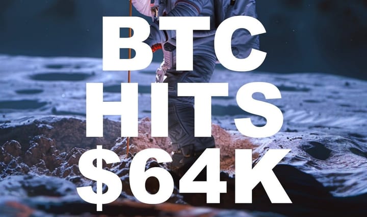 blockchain crypto cryptocurrency btc hits 64K (SpotedCrypto)